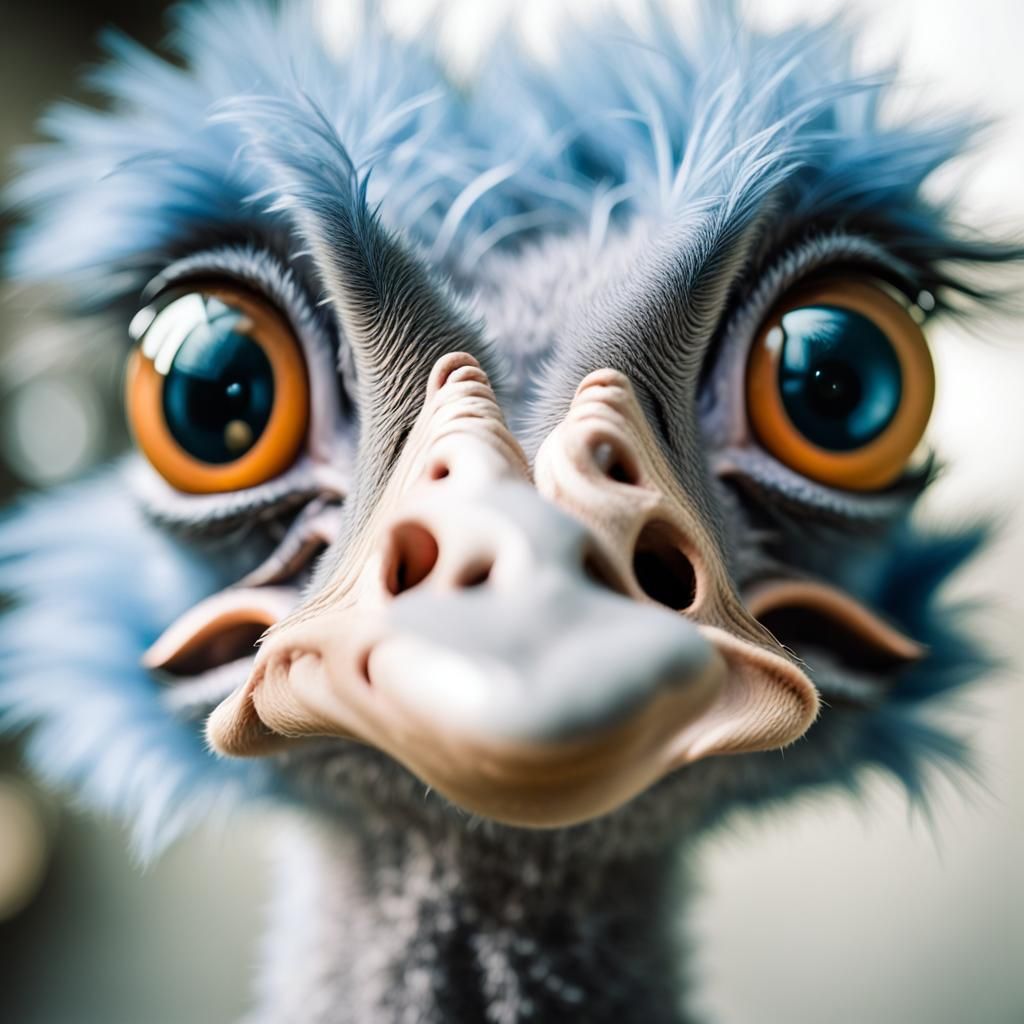 Blue ostrich 