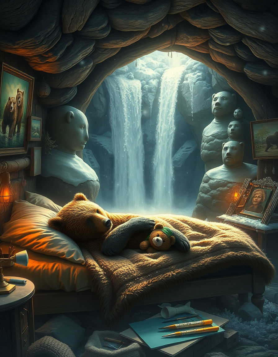 Brown Bear Winter Nap-time