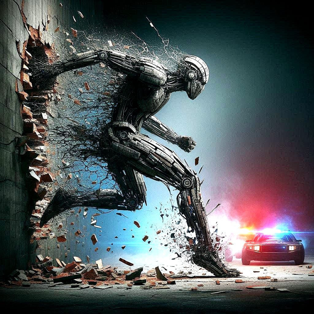 Robot on the run  by @Lost in translation