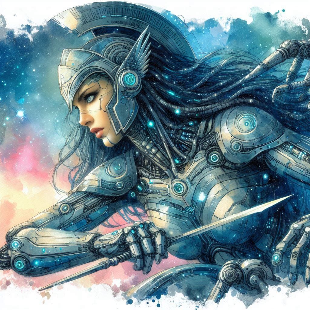 Adromeda - When Mythology Meets Sci-Fi in an Ancient Style of Watercolor