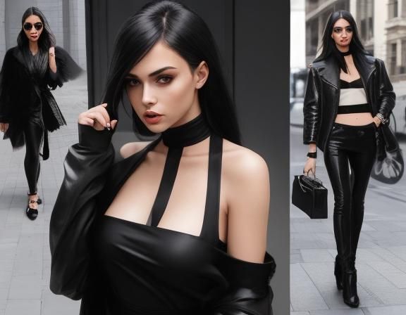 Female fashion: black   
  by @Lots-of-games-to-play