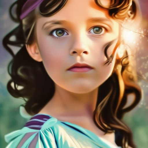 Girl in Purple Dress: Digital Matte Painting