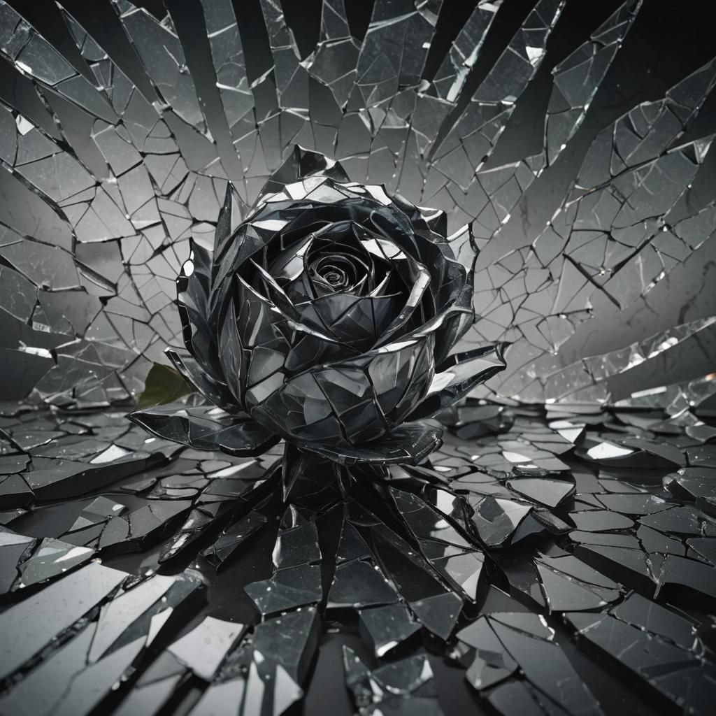 Shattered Rose  by @Gothicmonster 
