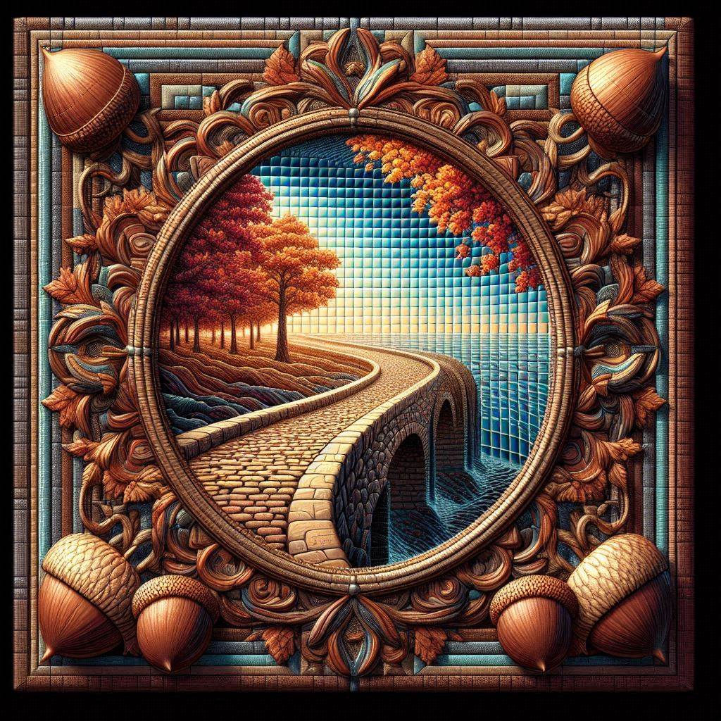 Tiled Autumn Walkway Book Cover or something