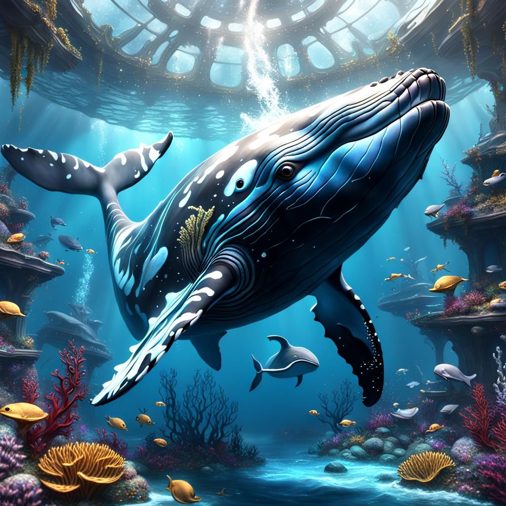 blue whale - AI Generated Artwork - NightCafe Creator