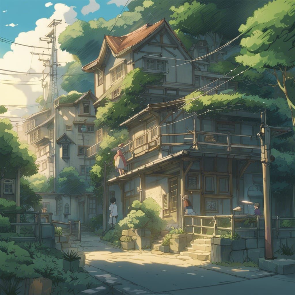 Studio Ghibli vibes - AI Generated Artwork - NightCafe Creator