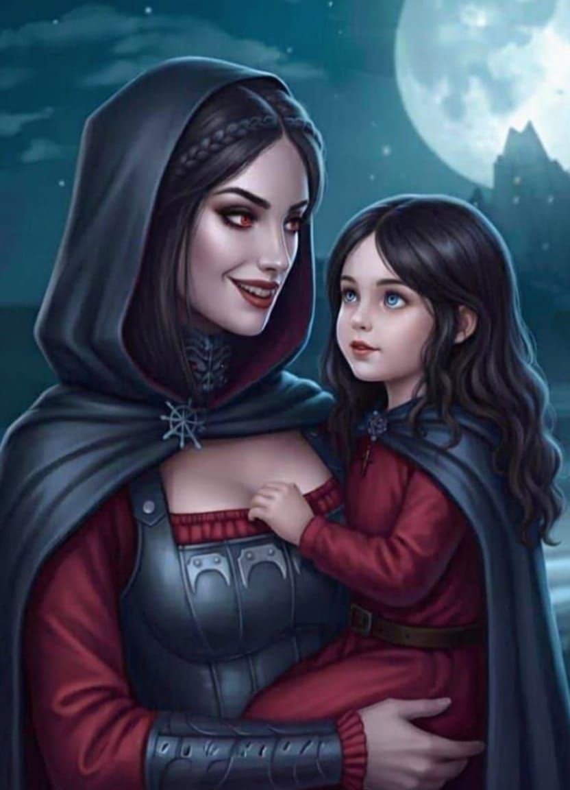 Serana the Vampire and her daughter Raven