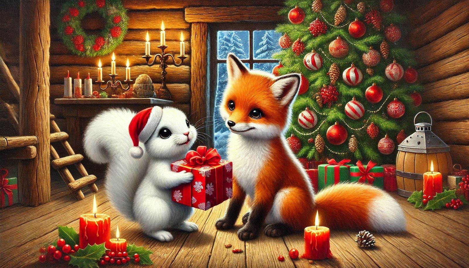 Der Fuchs und das Eichhörnchen . Weihnachten (1-4)