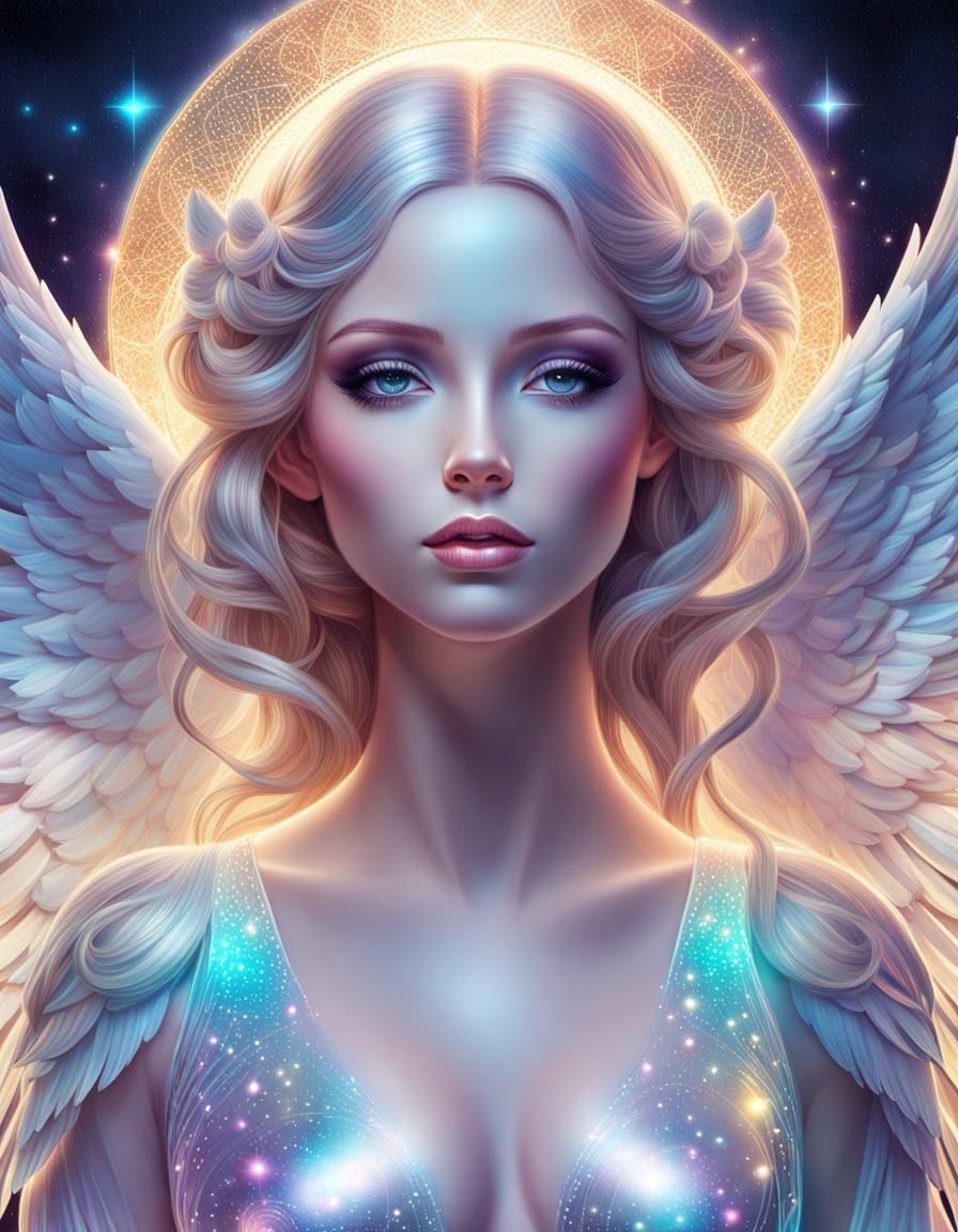 Futuristic angel - AI Generated Artwork - NightCafe Creator