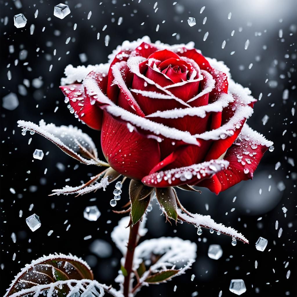 Icy rose  by @Winter