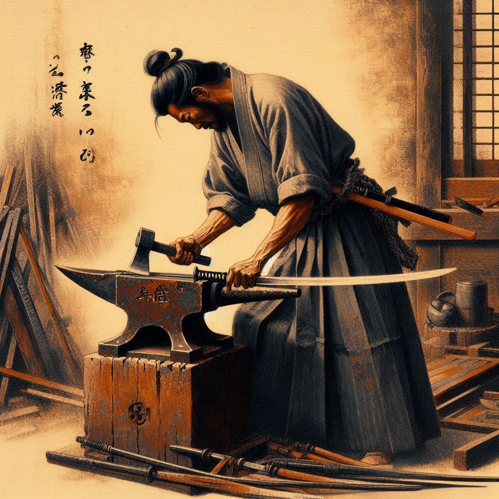 Nihonga style swordsmith