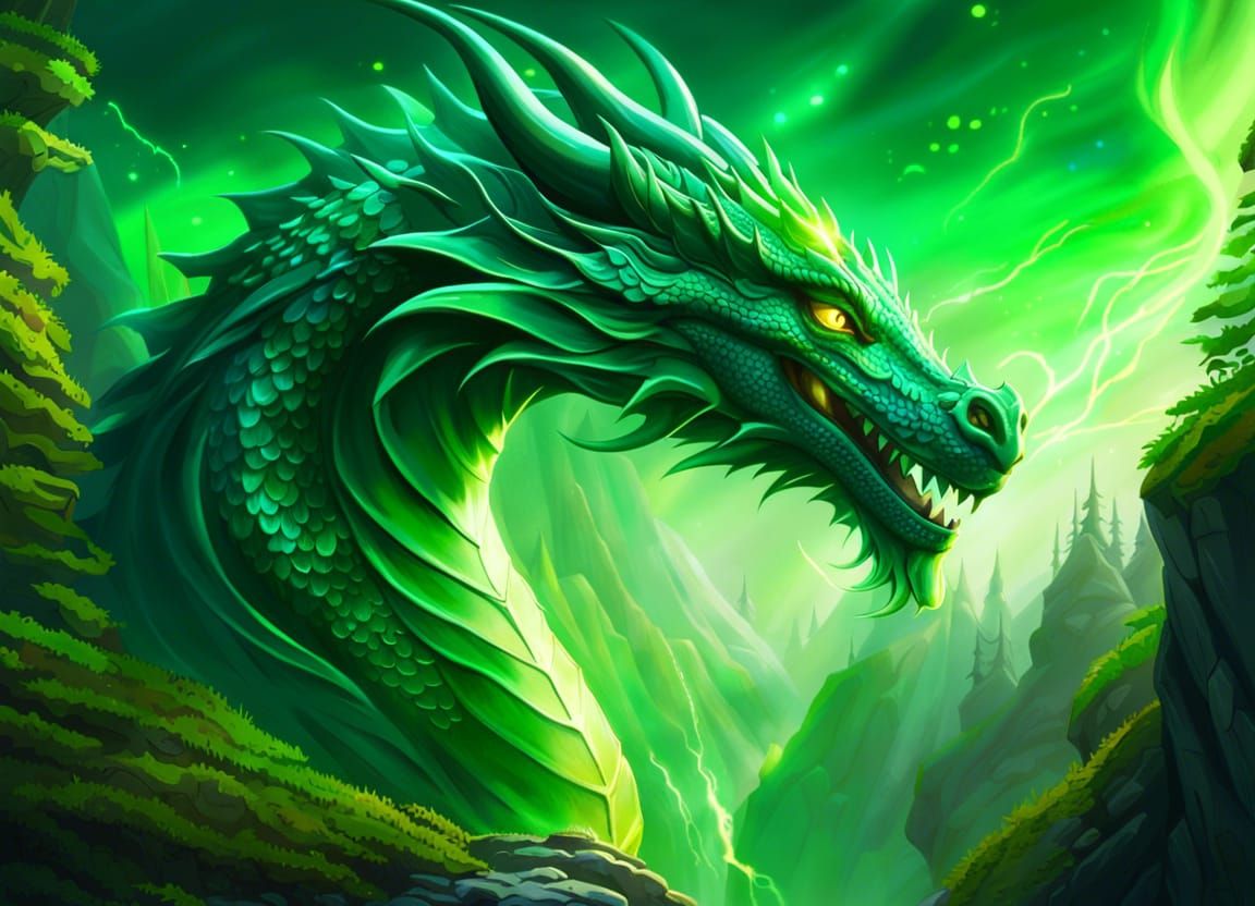 Emerald Dragon - AI Generated Artwork - NightCafe Creator