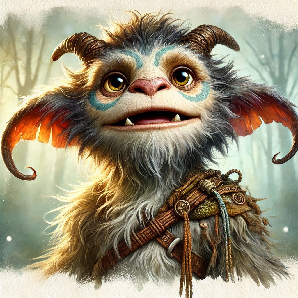 adorable fairy-tale fantasy creature portrait..