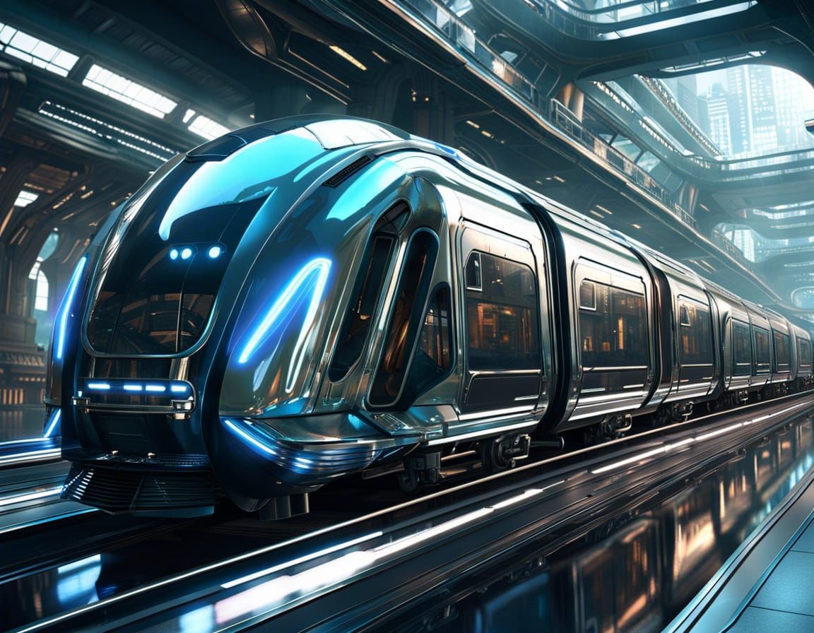 Matrix-Style Monster-Rails Train  by @Prettysleepy Art