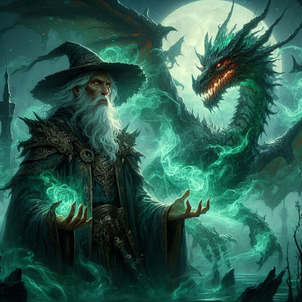 The Necromancer Summons a Ghost Dragon