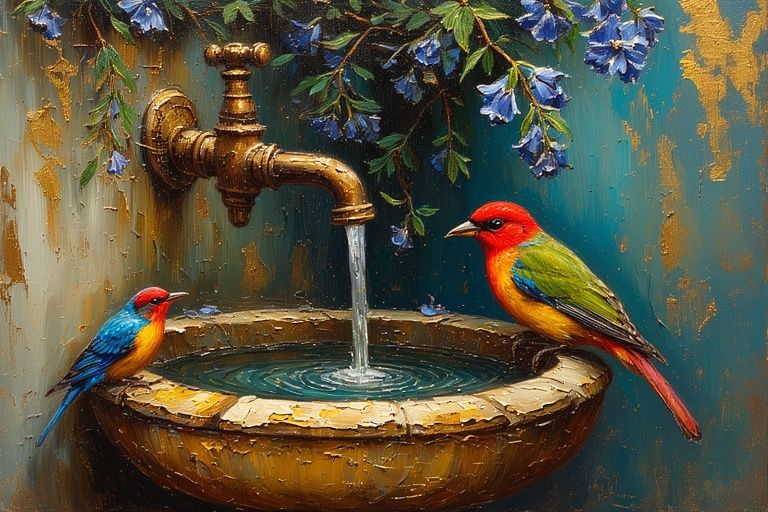 Fountain on the wall