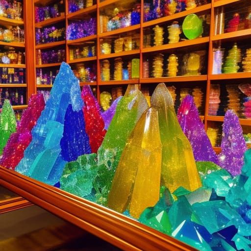 Crystal shop AI Generated Artwork NightCafe Creator