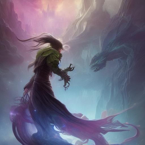 Ethereal Crystalline Metamorphosis Cubism, a dragon <lora:Om...