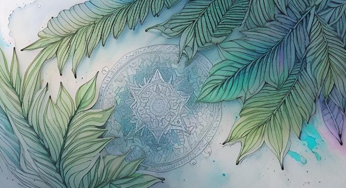 (Botanical fine lined coloring pages ink drawings with cross...