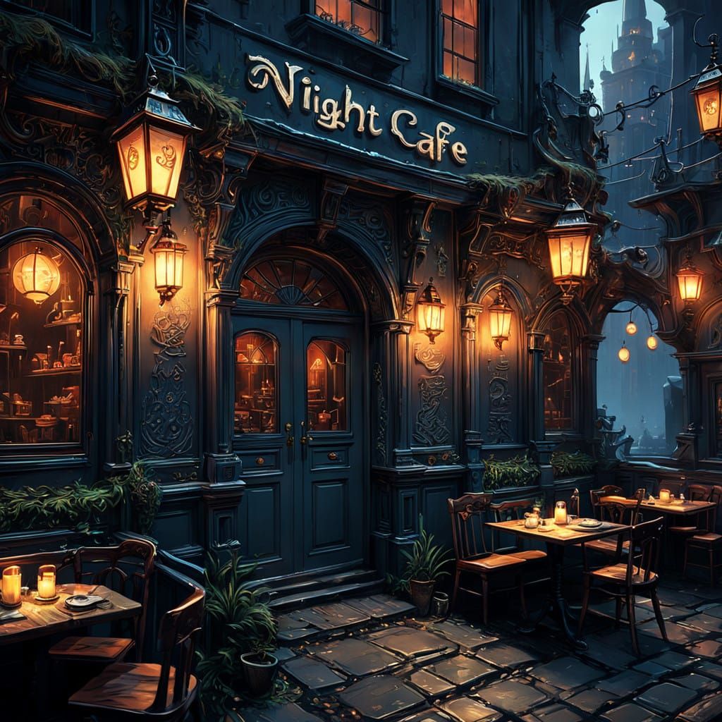 Night Cafe.  by @Suz