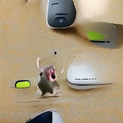 Person screaming because mouse