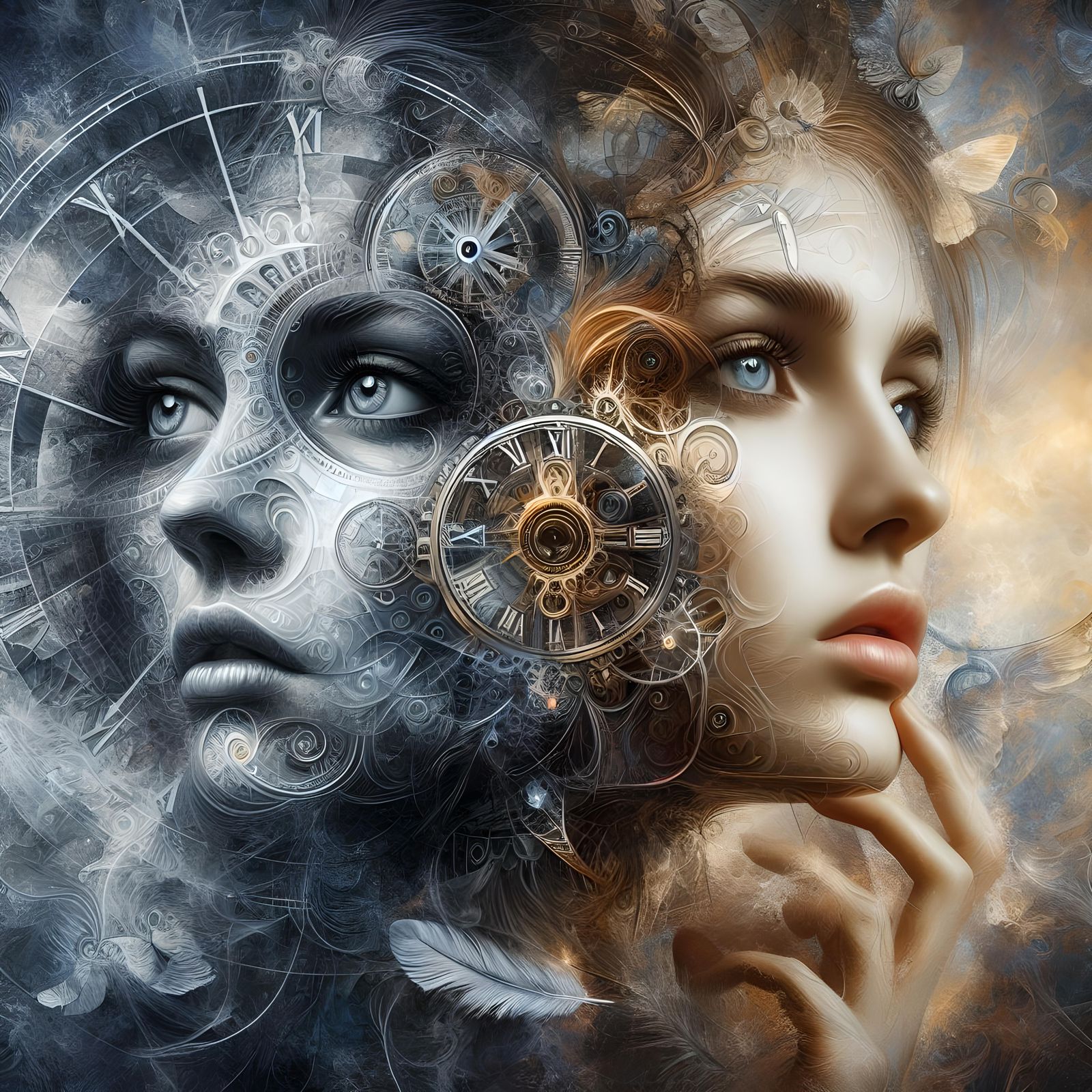 In the intricate dance of existence, we are bound by the spirals of time and reality, ever seeking the ...  by @HippiNinjaPirate