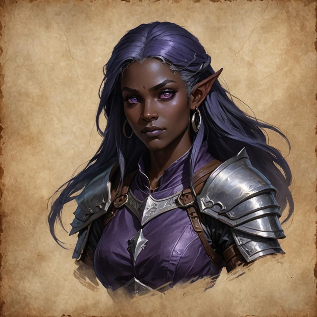 Female Dark Elf Character Portrait for RPGs - AI Generated Artwork ...