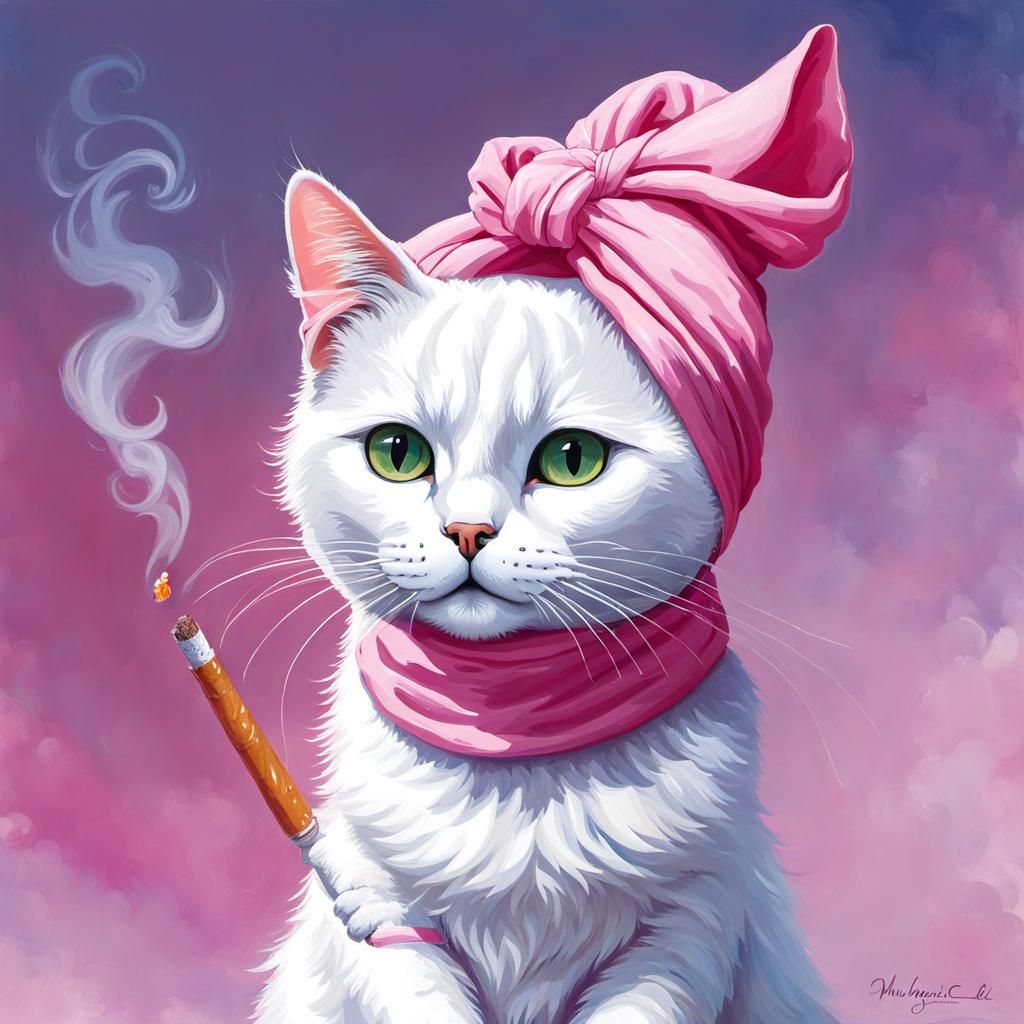 white cat