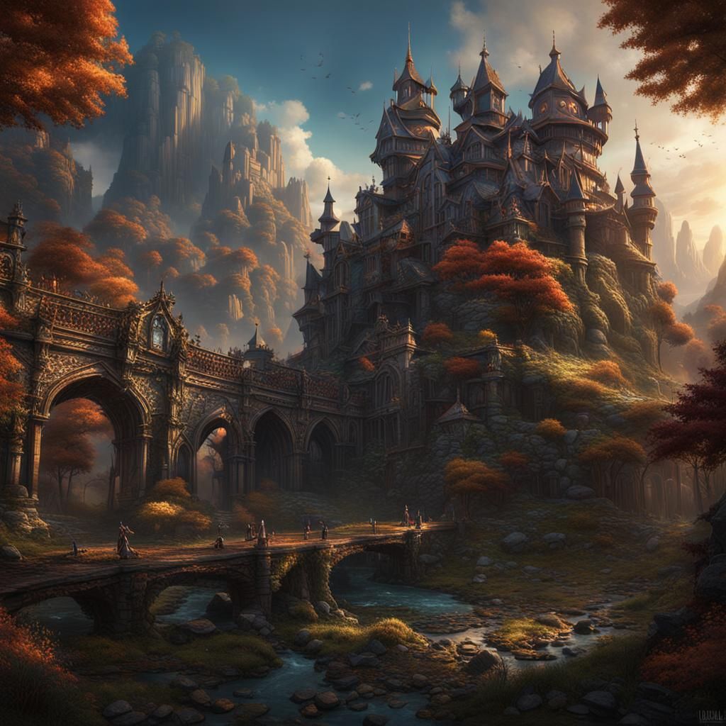 Fantastical Matte Painting in Deep Color