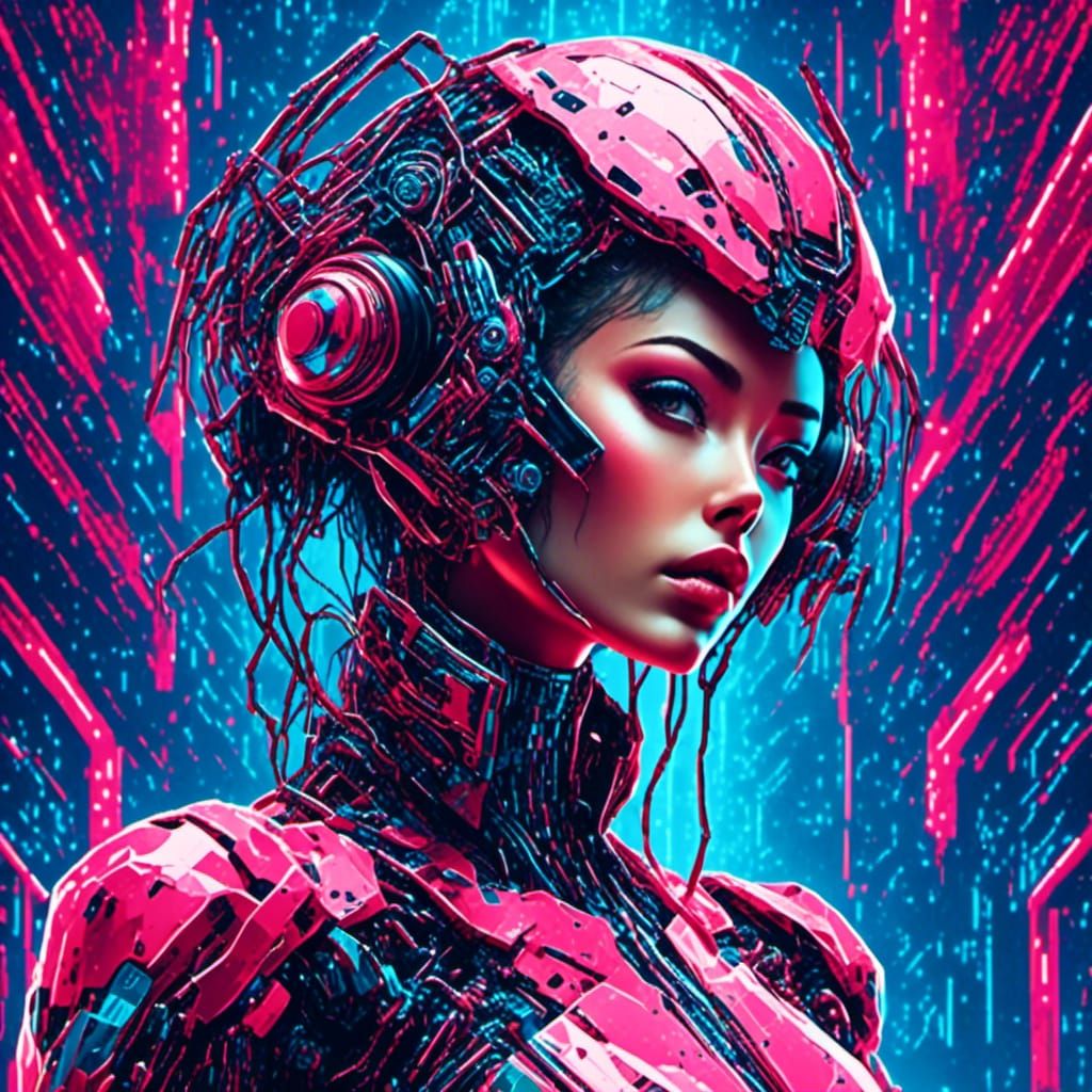 <lora:iris:1.0> | cyborg 