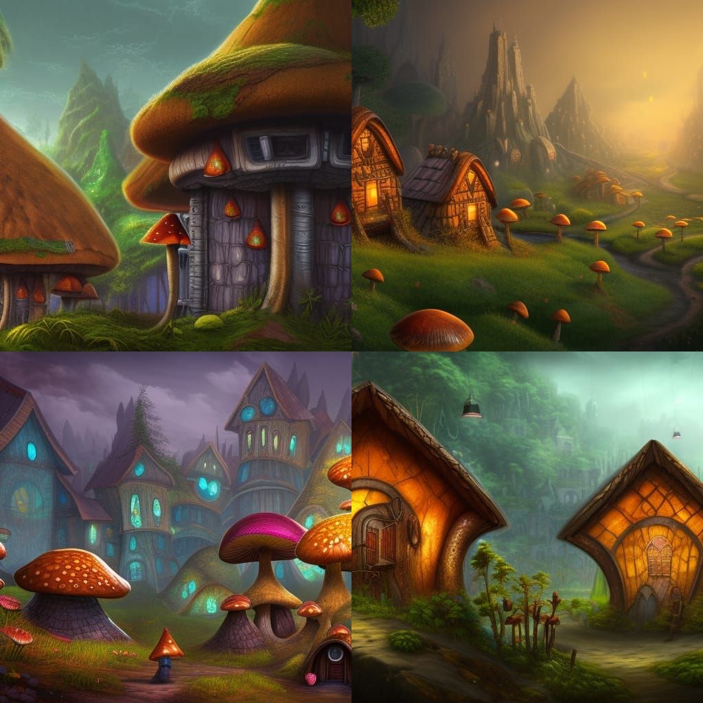 Mushroom houses