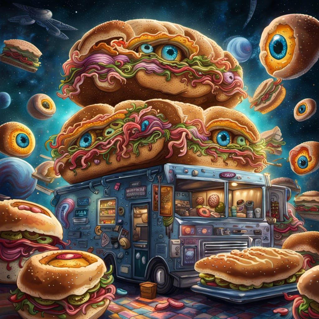 Space Eyeball Sandwich.   by @GreenNails