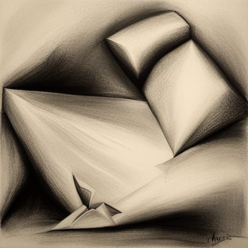 abstract charcoal drawing