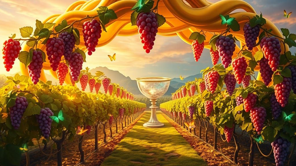 Vineyard in an enchanted real  by @Miriam Cunha