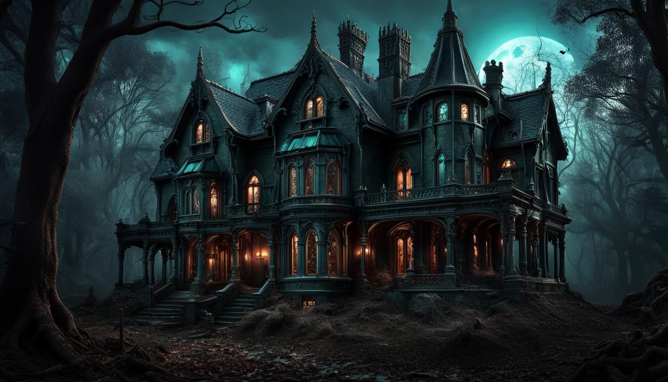 Gothic Dreamhouse - AI Generated Artwork - NightCafe Creator