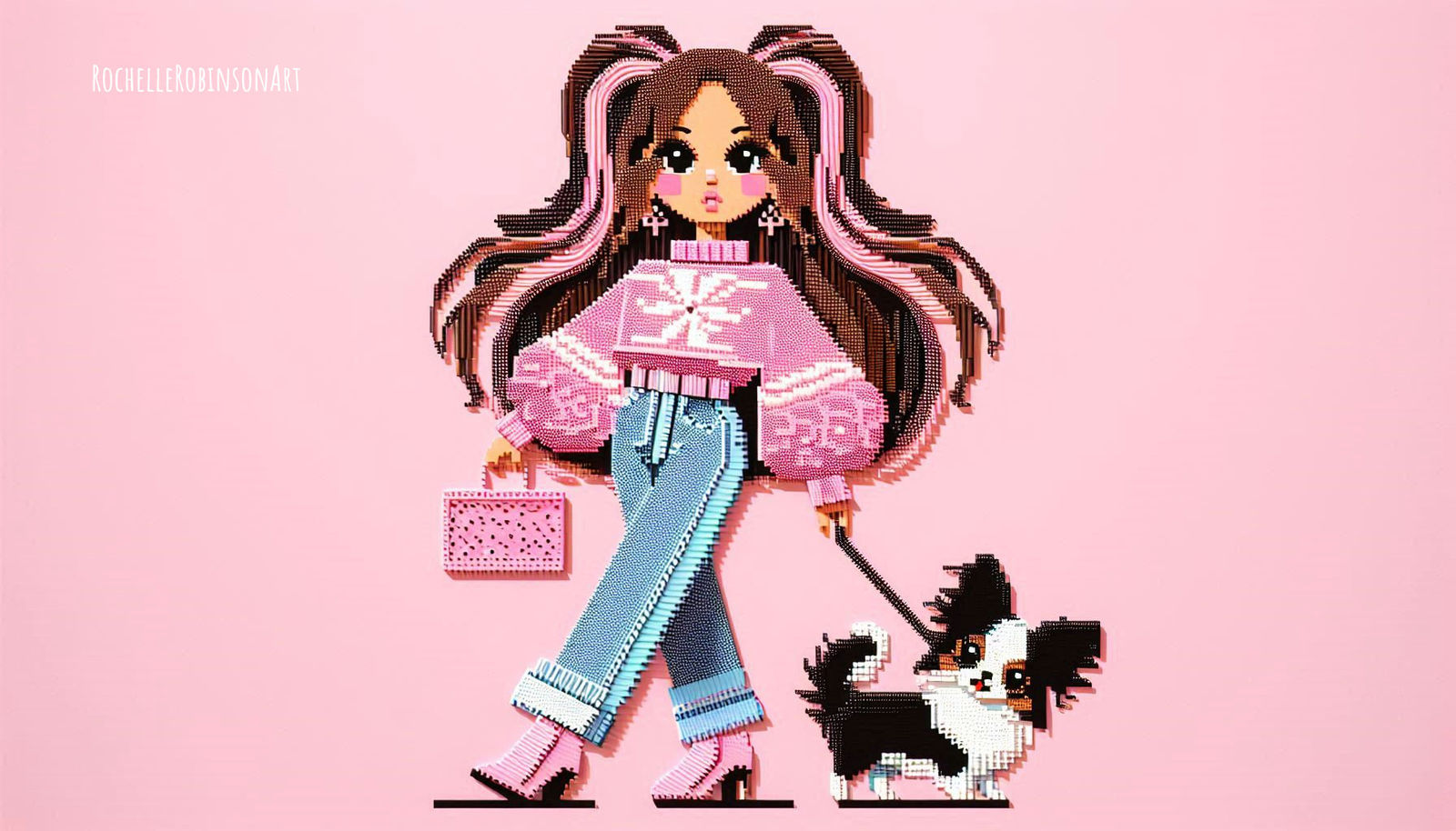 A Woman And Her Dog Peanut