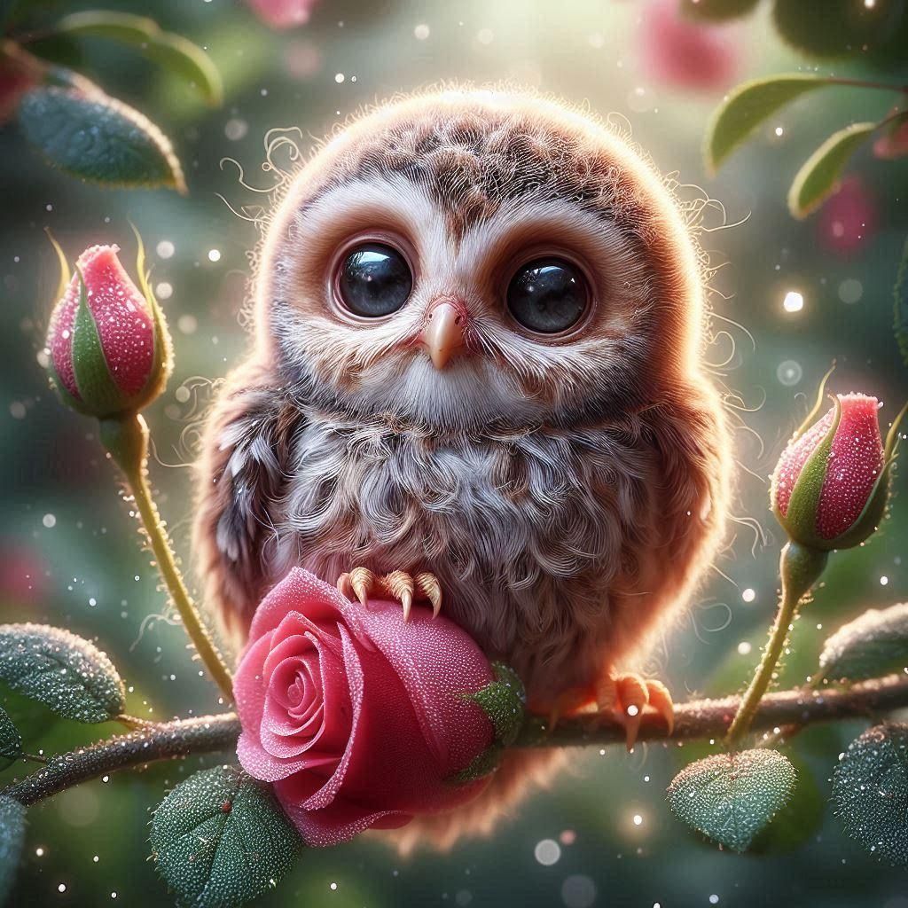 Rose bud Owl