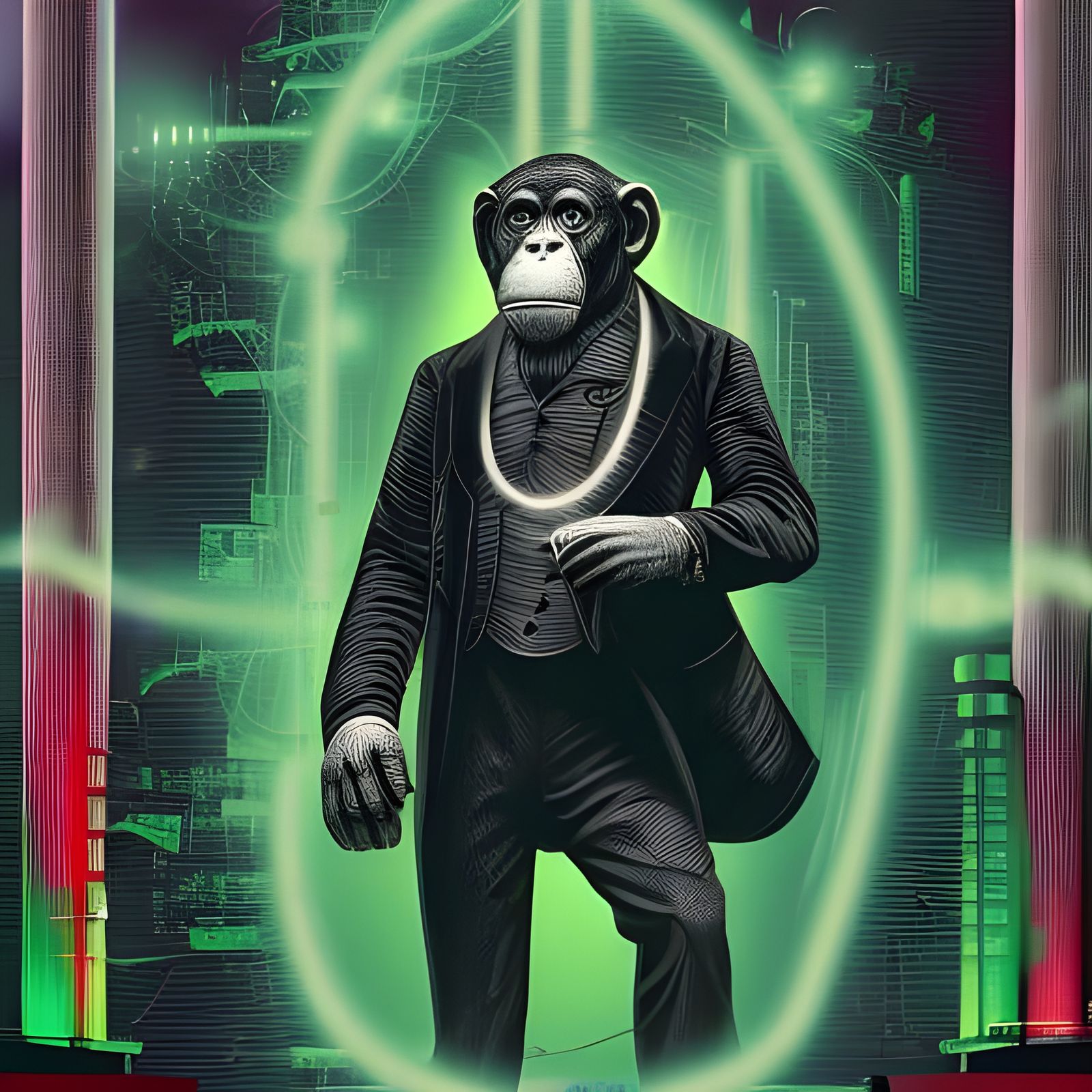 🎵🎶 "Shock the Monkey"🎶🎵 AI Generated Artwork NightCafe Creator
