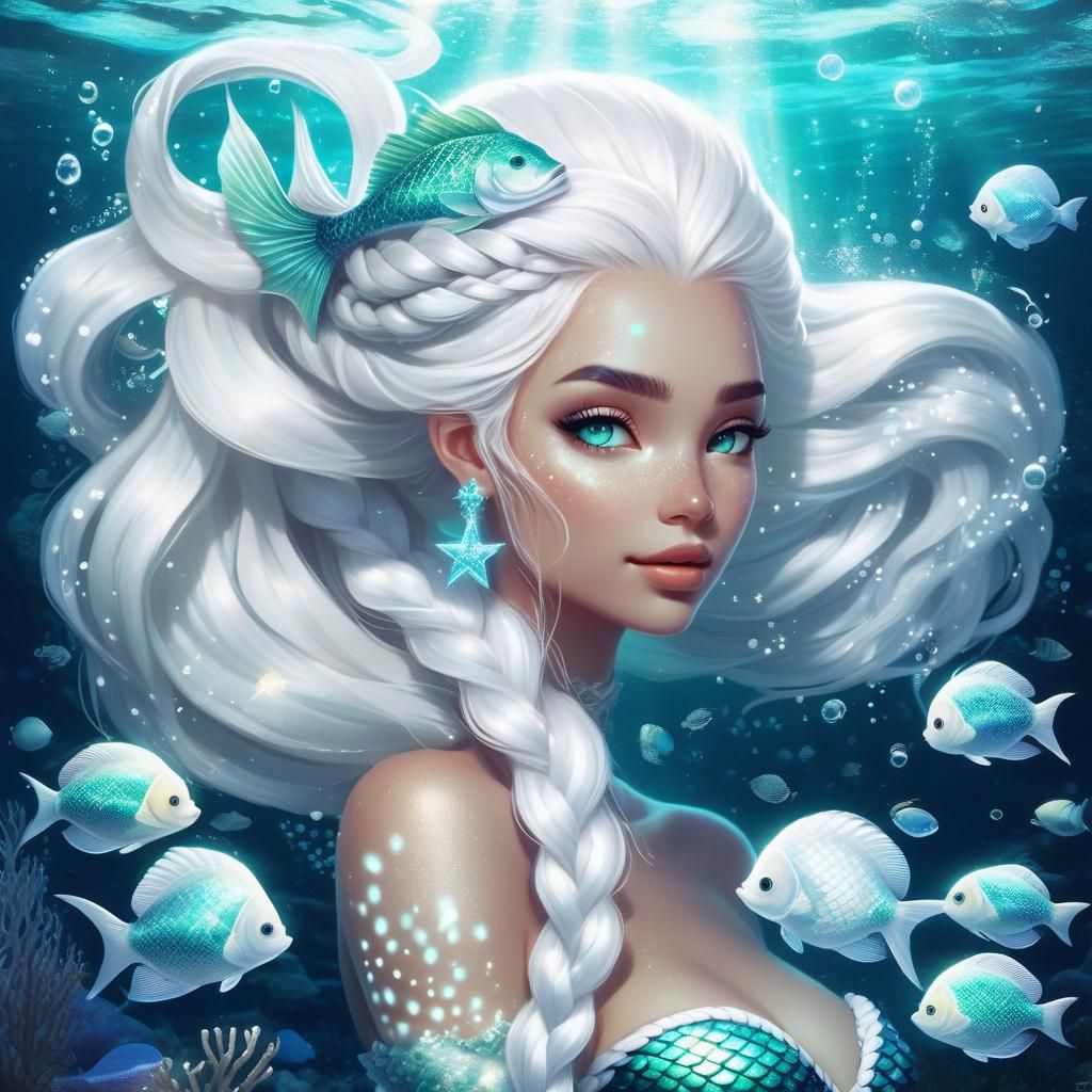White mermaid   by @Blue Flame 