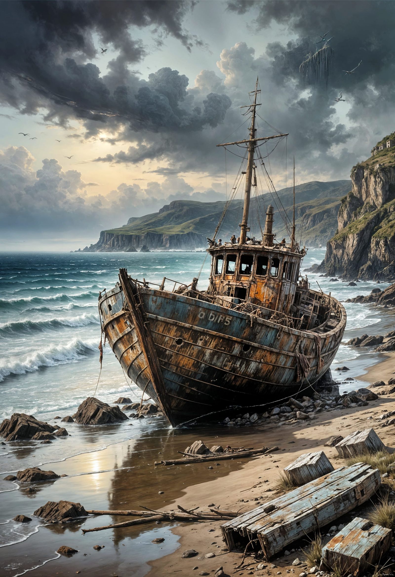  a rusty old fishing boat  by @Bera