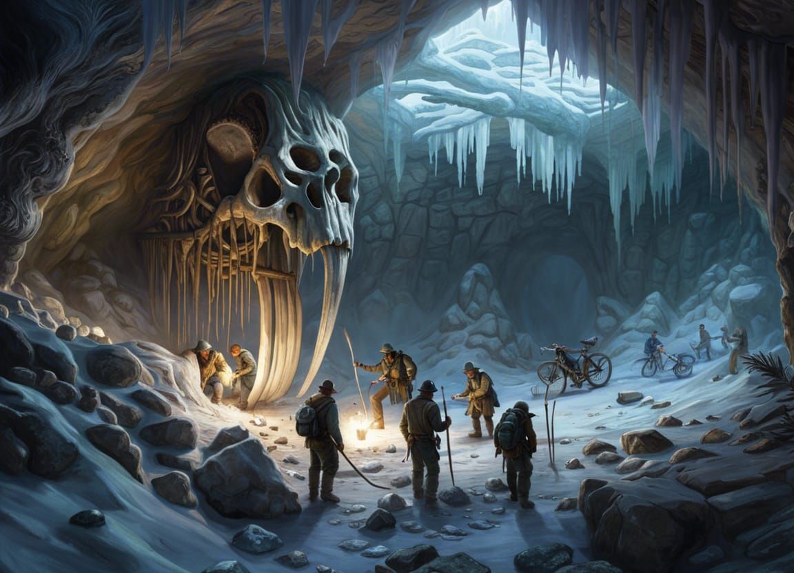 archaeologists excavating a sleleton  by @Adrian