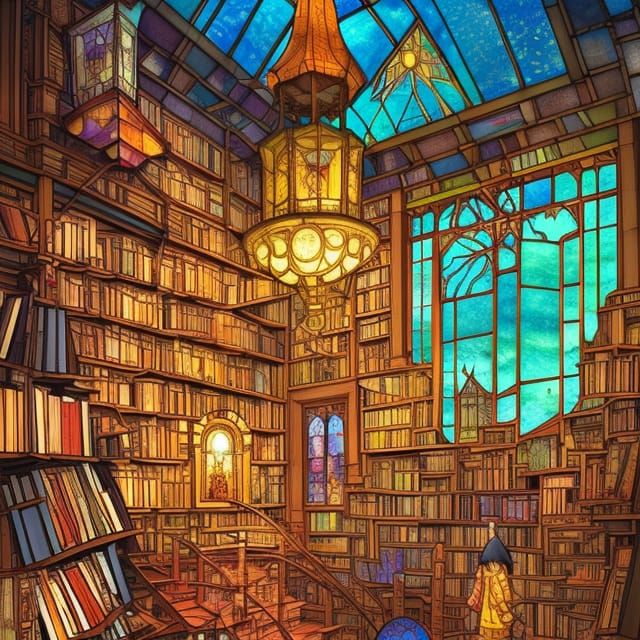Witch's library - AI Generated Artwork - NightCafe Creator