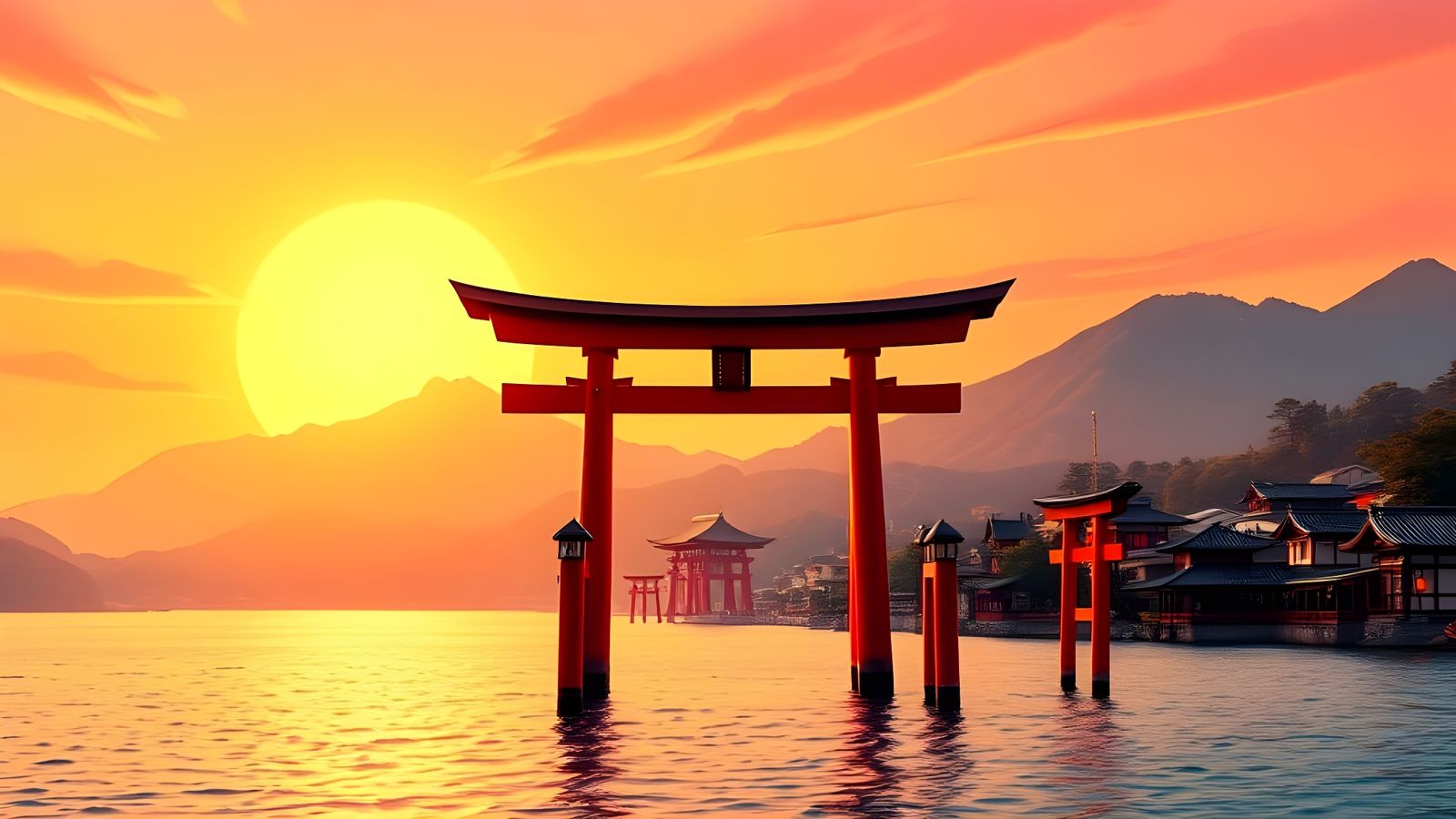 Itsukushima Rising Sun  by @Gary Murakami