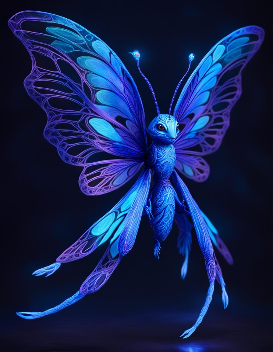 Fantasy neon creature