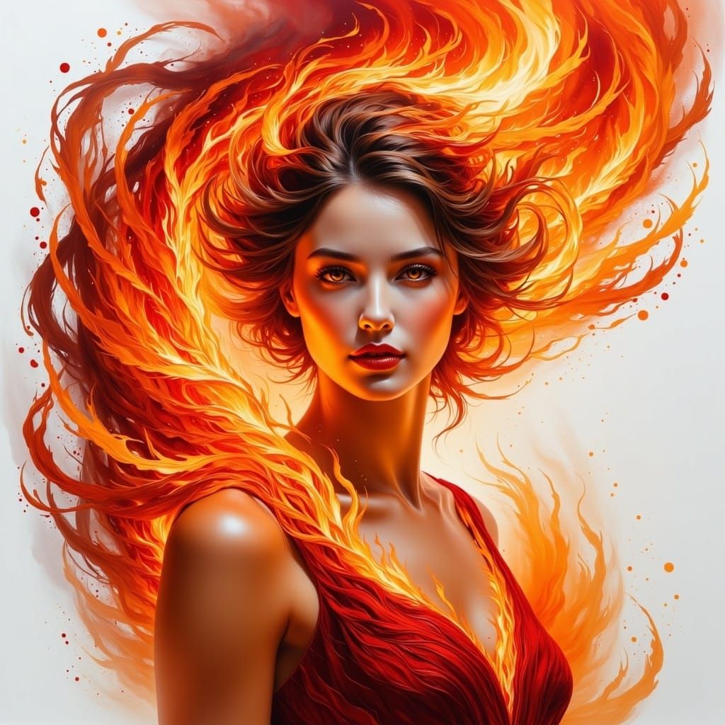 <lora:Made from Fire:1.0>; create watercolor, alcahol inks art; 8k; High-resolution, hyperrealistic photograph of realistic flames sparkling...