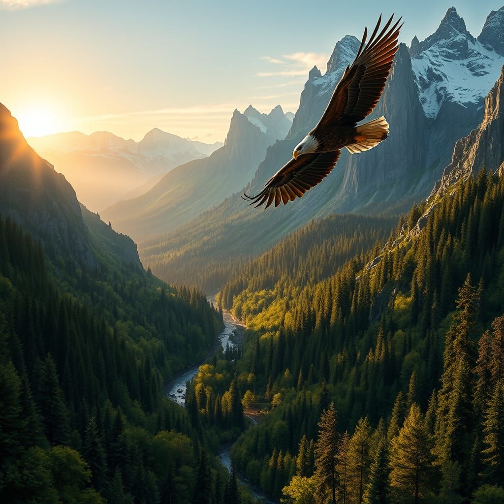 Majestic Morning Flight  by @Figewek