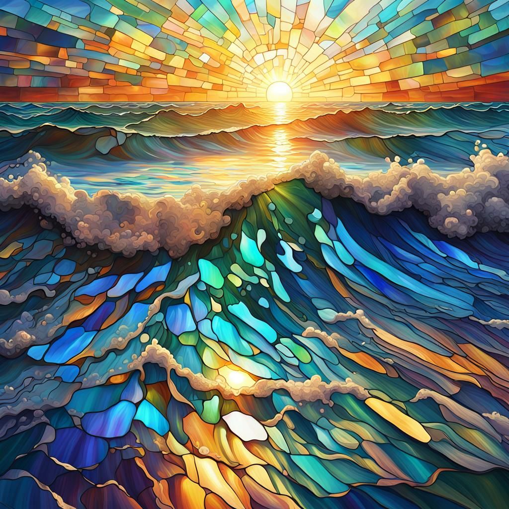 Stainglass waves.