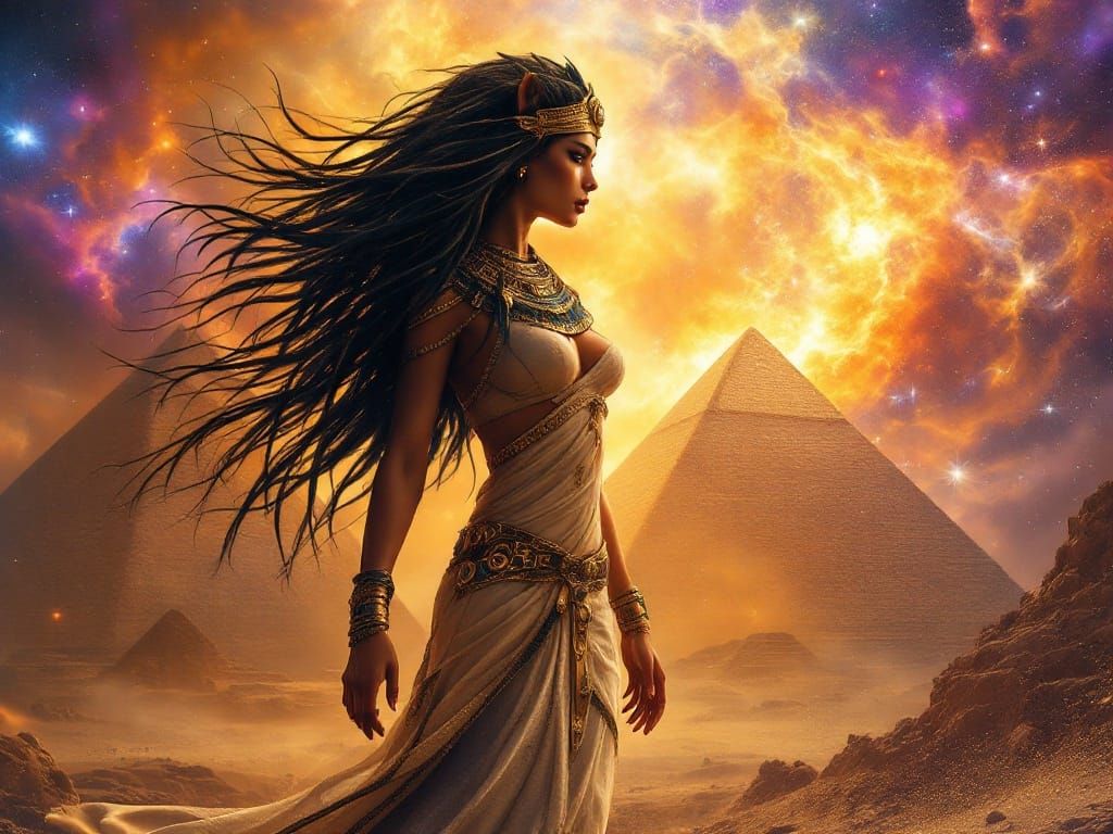 Egyptian goddess   by @Agatta