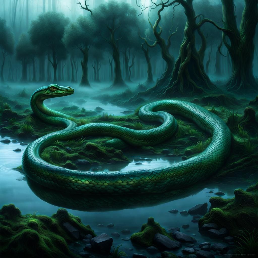 Serpent-like Creature - AI Generated Artwork - NightCafe Creator