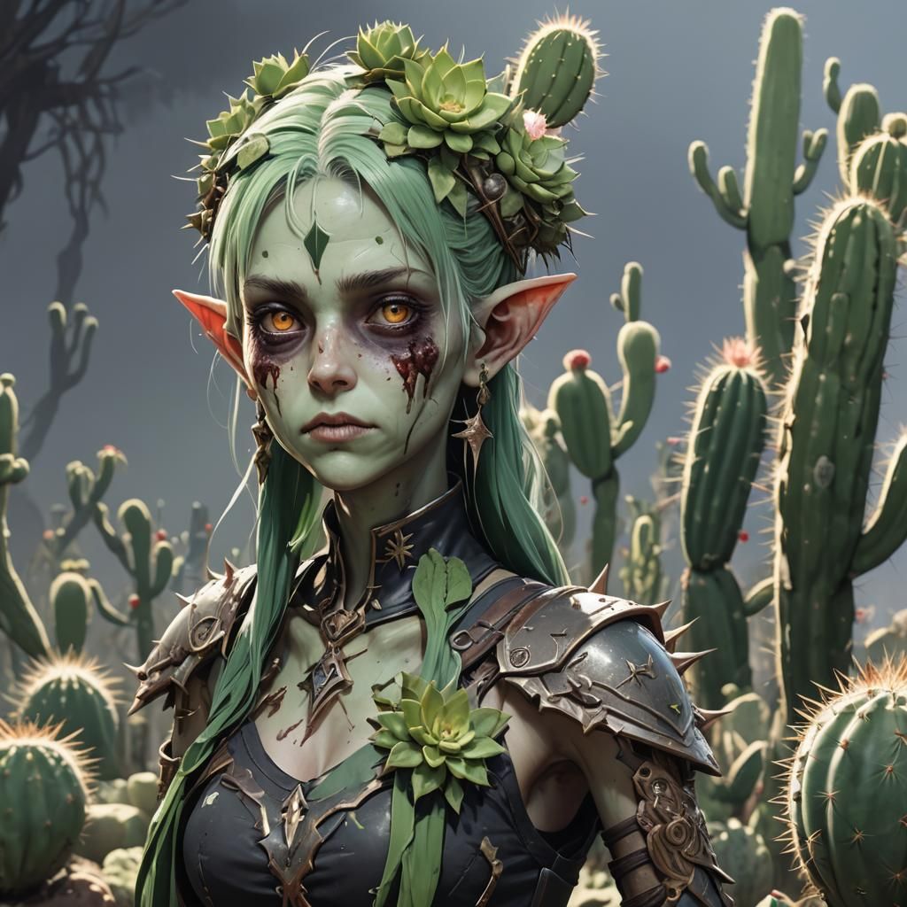 Cactus zombie elf